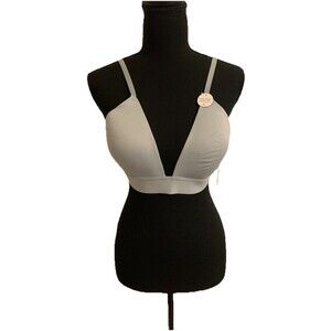 Danskin Intimates Padded Plunge Bra Size 38C Slate Blue Wireless